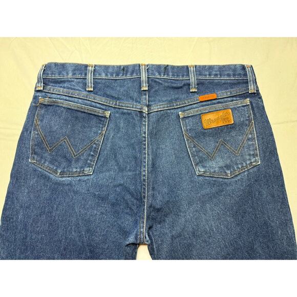 Wrangler FR 13 Original Men's Straight Leg Blue Denim Jeans - Size 36x29.5 - Picture 3 of 8